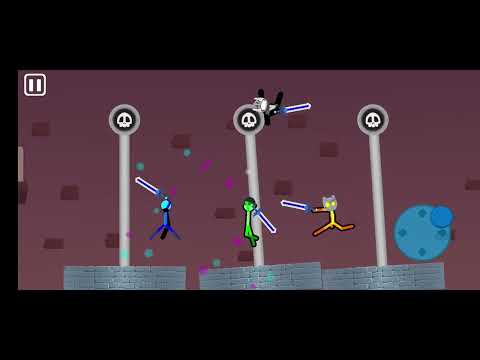 4 guys fight to get 5 points to win da game.