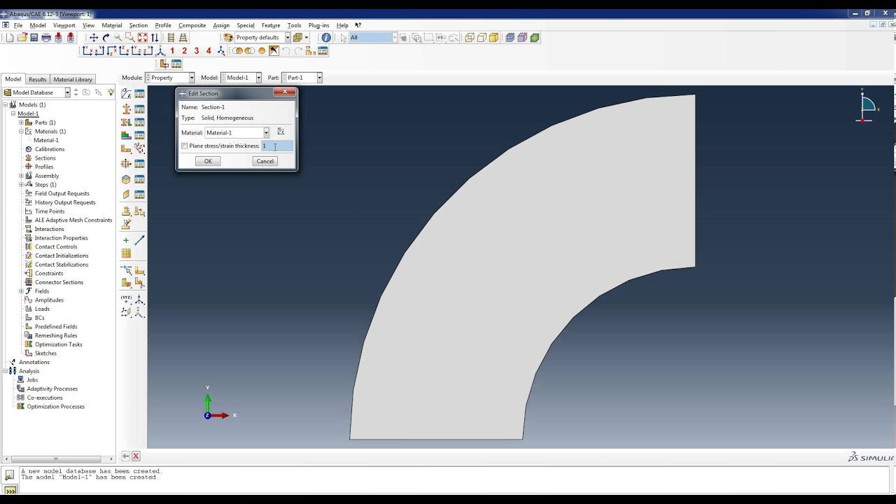 Assigning material properties in ABAQUS