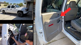 How to Replace Rear Driver Side Window Regulator 2005 Silverado Chevy | 99-06 GMC Sierra