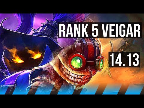 VEIGAR vs ZIGGS (MID) | Rank 5 Veigar, 62k DMG, Legendary, 600+ games | EUNE Challenger | 14.13