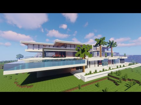 Minecraft:  Best Big Modern House 7 / Mansion & Map Download
