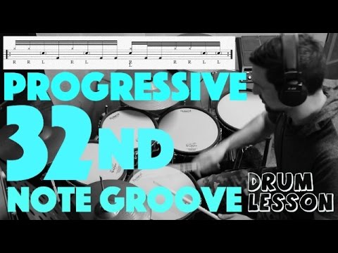 Progressive 32nd Note Groove - Ghost Note Control - Drum Lesson by Nick Bukey