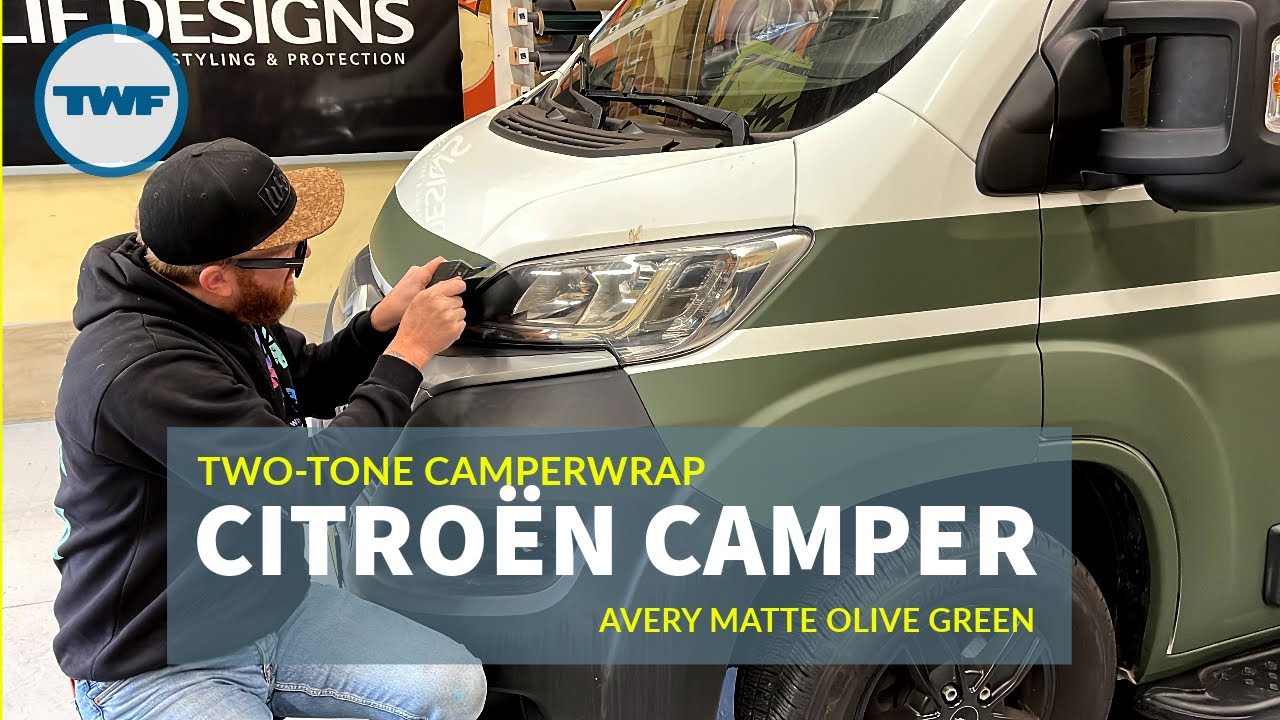 Camperwrap Citroen Buscamper in Avery Matte Olive Green