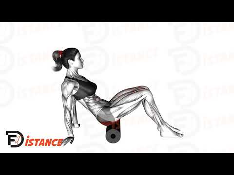 Exercice Foam roller sur le fessier