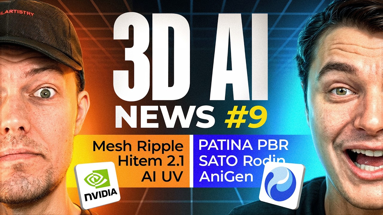 AI UV, 8K PBR Textures, NVIDIA 3D Open-Source & Much More! - 3D AI News #9