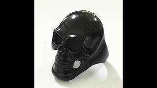 JD&#39;s Big Black Skull Ring for Men and Women