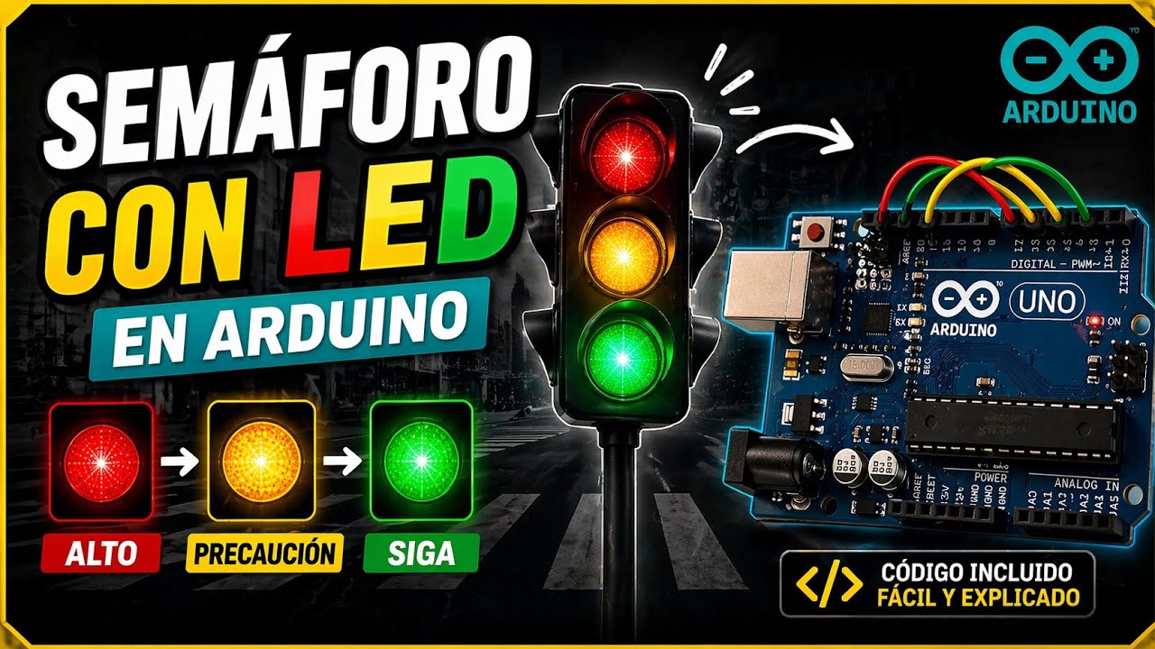 Semáforo con Arduino| Práctica | °6 Programación 