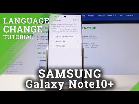 How to Change Language in SAMSUNG Galaxy Note 10+ - Open Language Settings