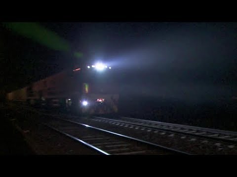 6MA5 Container Train At Night (16/6/2017) - PoathTV Australian Railways