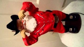 Cowboy Rock Animated Musical Santa Dances w Have a Holly Jolly Christmas Alan Jackson