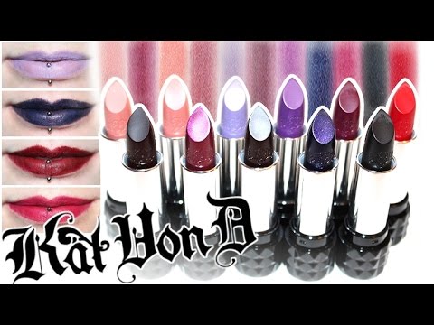 Review & Swatches: KAT VON D Studded Kiss Lipsticks | Coven, Motorhead, Wolvesmouth and MORE!