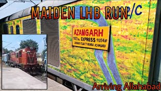 preview picture of video 'MAIDEN LHB RUN : AZAMGARH - LTT EXPRESS Arriving ALLAHABAD || INDIAN RAILWAYS ||'
