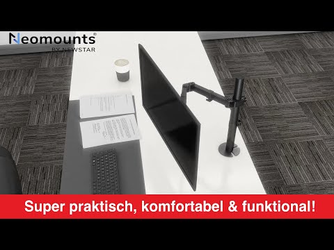 Artikelvideo 1 für Neomounts Monitor-Halterung FPMA-D550BLACK schwarz für 1 Monitor, Tischklemme, Tischbohrung, Artikelnummer 839819