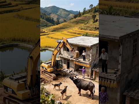 When Our Animals Stopped the JCB 😱😲~ wood working art / hand crafts ideas / home made /skill #shorts