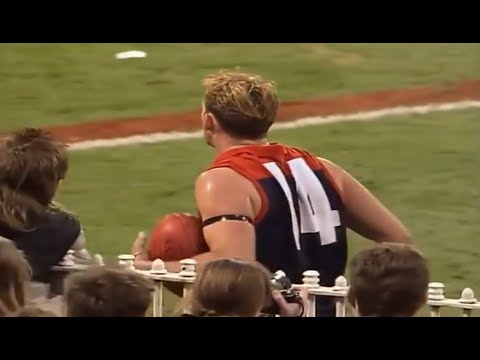 Allen Jakovich & Rod Grinter kick near identical goals from the boundary against Essendon - 1993
