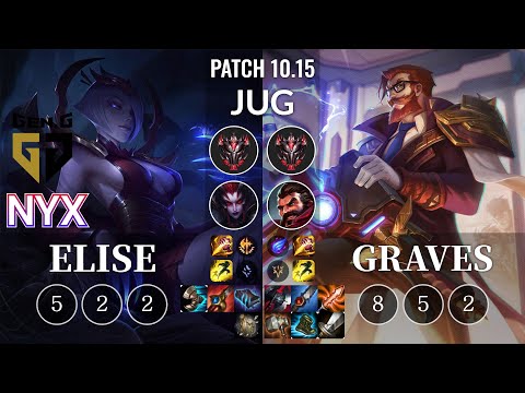 GEN Nyx Elise vs Graves Jungle - KR Patch 10.15