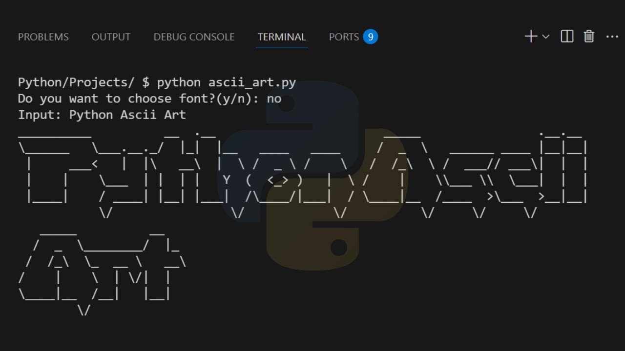 Python ASCII Art Project