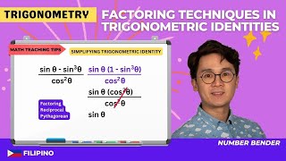 Factoring in Trig Identities teaching video thumbnail