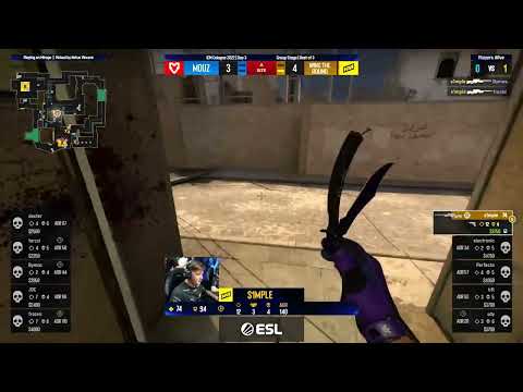 s1mple 1v4 clutch vs. MOUZ | IEM COLOGNE 2022