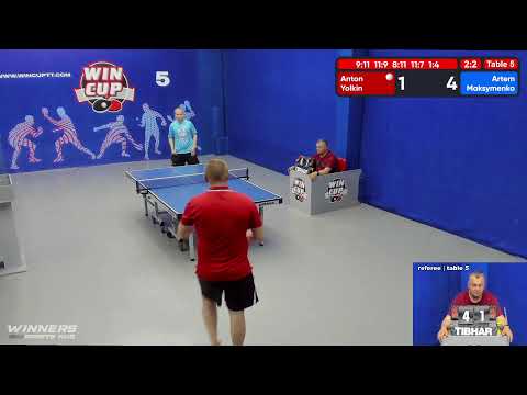 13:30 Ёлкин Антон  3-2 Максименко Артём  стол 5  ЮГ-4  01.06.22