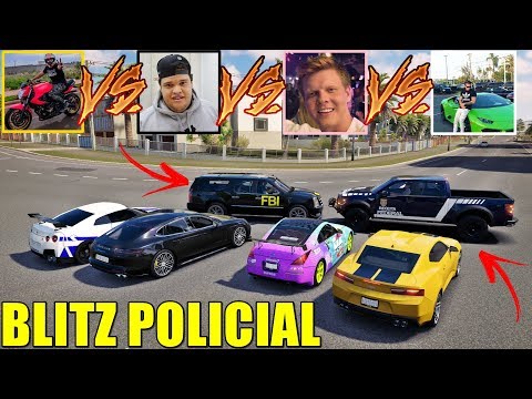 DESTRUIÇÃO POLICIAL COM OS CARROS DOS YOUTUBERS - FORZA HORIZON 3 - GAMEPLAY
