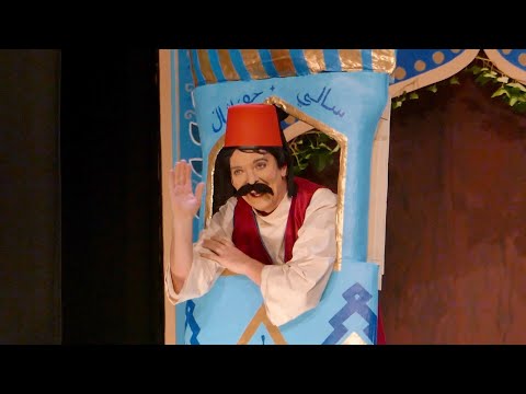 Från spexet Djingis Khan med Lundaspexarna 2021: Böneutroparen, eller om man så vill Muselmanvisan.