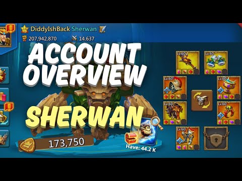 Lords Mobile - Account overview of Sherwan's Insane Dominion 1 "Solo Trap" !!