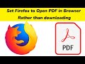 How To Set Firefox To Open PDF In Browser Rather Than Downloading