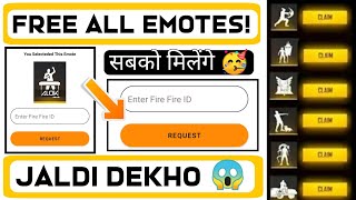 फ्री All Emotes Secret Trick Free Fire 🥳 How to get unlock all emotes free in free fire