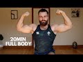 20 Min FULL BODY DUMBBELL WORKOUT at Home | Muscle Building Follow Along
