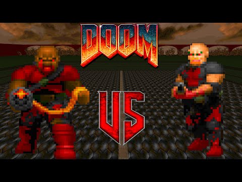 Chaingunner vs Shotgunner - DOOM Classic : Versus Battle : Monster Infighting : Retro Deadly Arena