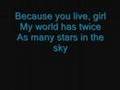 Jesse Mccartney - because you live lyrics