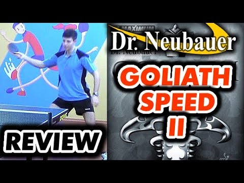 Dr Neubauer GOLIATH SPEED II review ENG. Fast rubber for powerful looping, smashing and good block