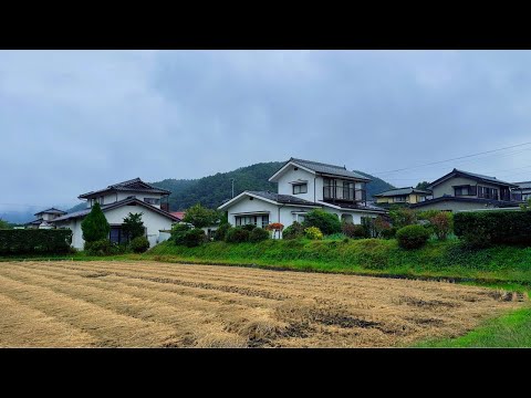 4K Walking Tour in Nagano, Beautiful Japanese Countryside Village