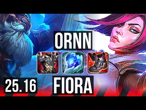 ORNN vs FIORA (TOP) | 1400+ games | KR Master | 25.16