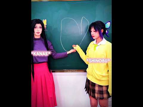Heart drawing chemistry challenge 😆😹|| Demon slayer||#anime #demonslayer #funny #shorts