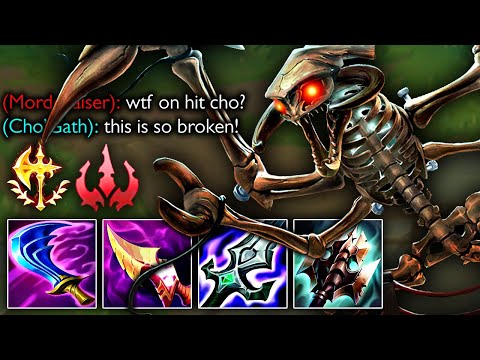 ON-HIT CHO'GATH IS BROKEN (1v5 HYPER CARRY)