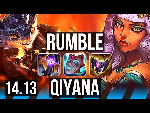 RUMBLE vs QIYANA (MID) | 7 solo kills, 5k comeback, 48k DMG, Legendary | VN Grandmaster | 14.13