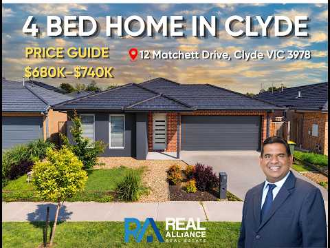 12 Matchett Drive, Clyde North, VIC 3978, 4 कमरे, 2 बाथरूम, House
