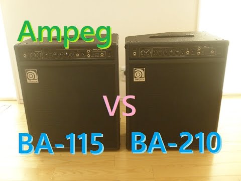 Ampeg (アンペグ) ベースアンプ。「BA-115 V2」 VS 「BA-210 V2」。比較、試奏サウンド・レビュー。Comparison SOUND DEMO Review