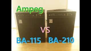 Video thumbnail for Ampeg (アンペグ) ベースアンプ。「BA-115 V2」 VS 「BA-210 V2」。比較、試奏サウンド・レビュー。Comparison SOUND DEMO Review by music diy_direct