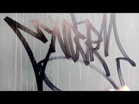 Early morning bombing. Graffiti bombing and tagging.