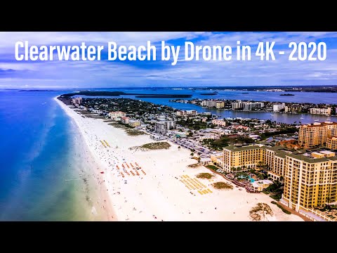 Clearwater Beach by Drone 2020 - 4K