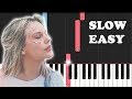 Taylor Swift - Lover (SLOW EASY PIANO TUTORIAL)