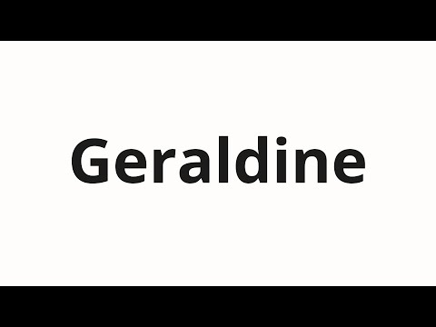 How to pronounce Geraldine