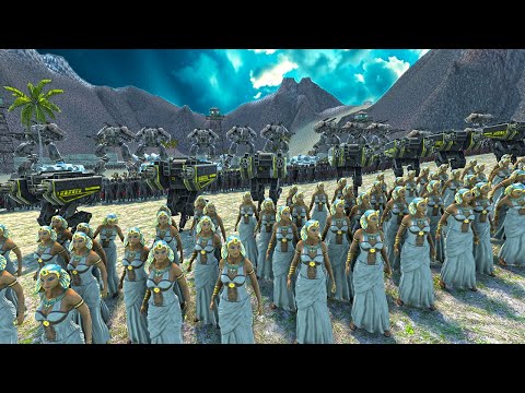 ROYAL PANZER, T45 SHOTGUN & LARGE CRUISER VS 4.4 MILLION ALIEN & KHORNE BLOODLETTER !! UEBS 2