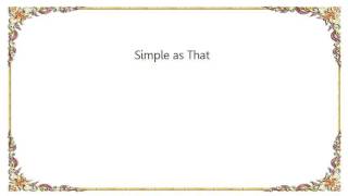 Jandek - Simple as That Lyrics