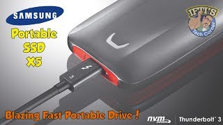 Video thumbnail for Samsung X5 Portable Thunderbolt 3 SSD - Fastest Portable SSD Ever?! : REVIEW by iftibashir