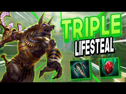 Smite: SEASON 5 Triple Life Steal Anubis Build - TYPHON'S FANG IS SO STRONG!