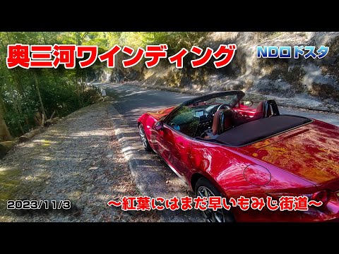 【奥三河ディングワイン】231103「まだ早い、もみじ街道」【NDロードスター】